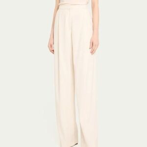 Oscar de la Renta Ivory Wide Leg Pants. Lined. Size 0.